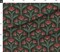 Art Deco Floral Red Green Botanical Bold Retro Flowers Traditional Elegant Custom Printed Fabric by Spoonflower Various Fabrics by the Yard or Fat Quarter
